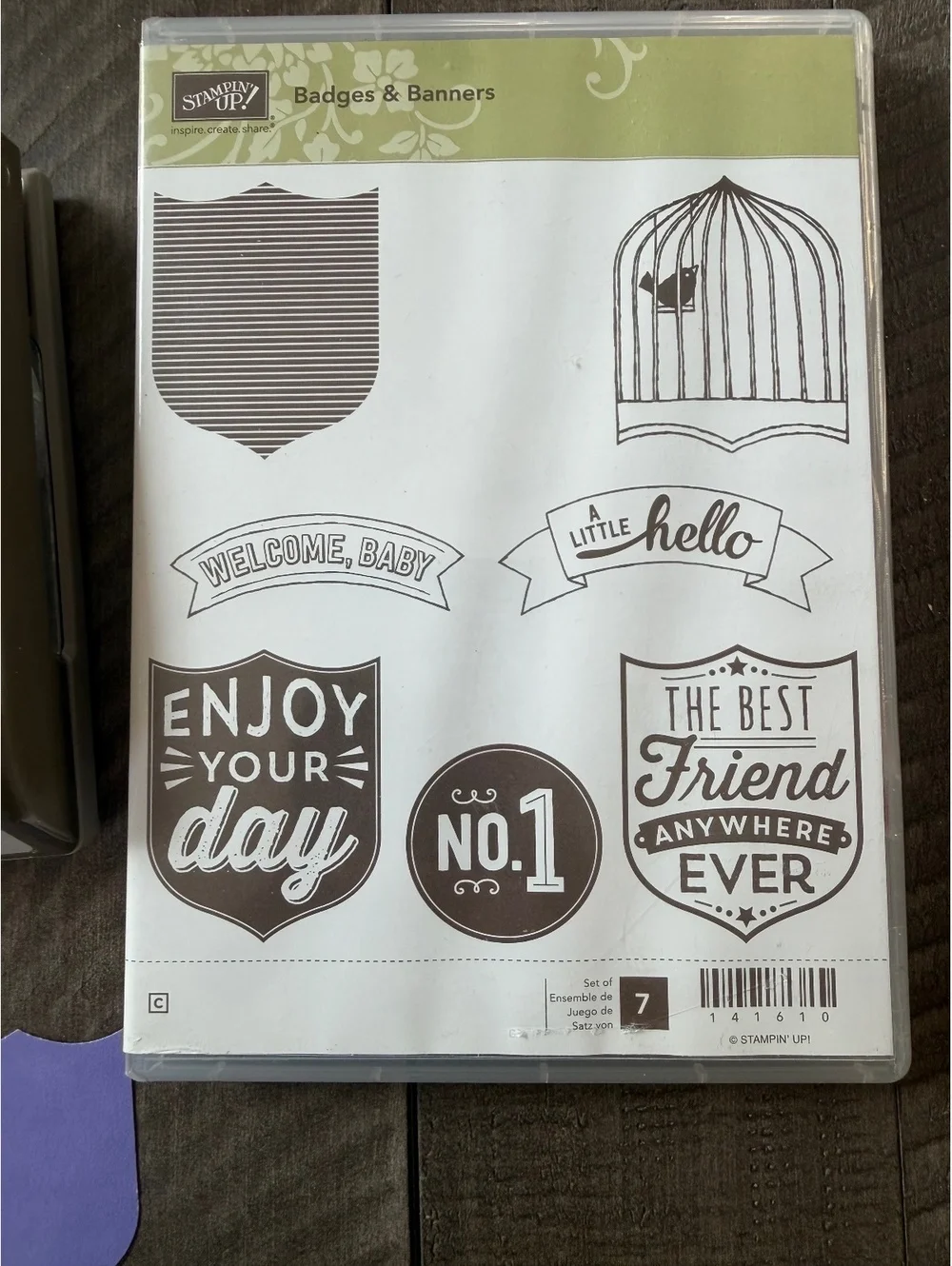 Stampin’ Up Badges & Banners stamp set with Best Badge shape punch